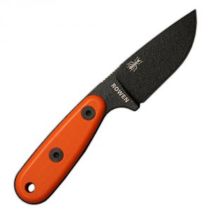 ESEE Izula Black Fixed Blade Knife w/ Orange G10 Handles and Molded Polymer Sheath